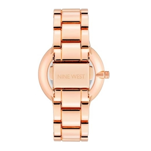 Women\'s Crystal Accented Bracelet Watch Pink /Rose Gold main image 5